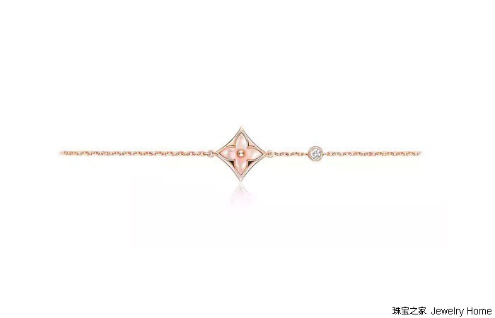 Louis Vuitton 路易威登 Color Blossom BB系列项链，18K玫瑰金，钻石，粉色珍珠母贝