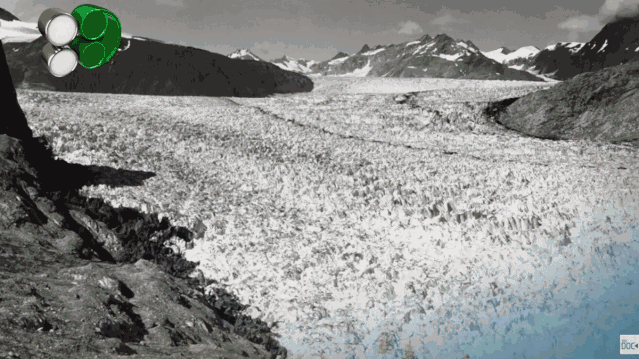 100年间的巴塔哥尼亚冰川融化过程