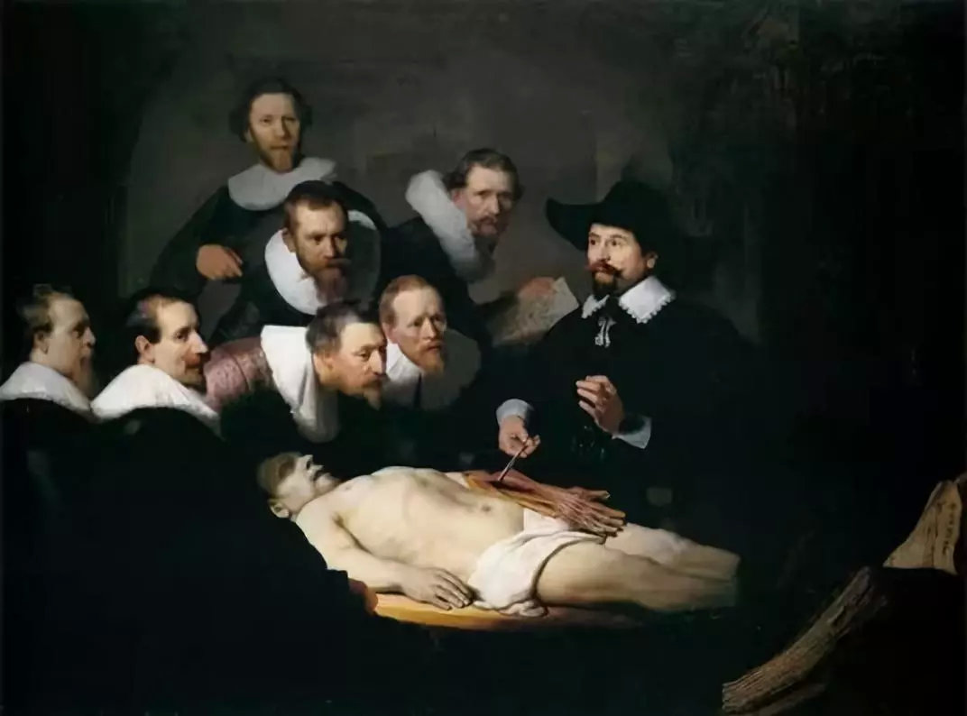 ▲ 《蒂尔普医生的解剖课》油画，1632年，图/pixabay授权使用