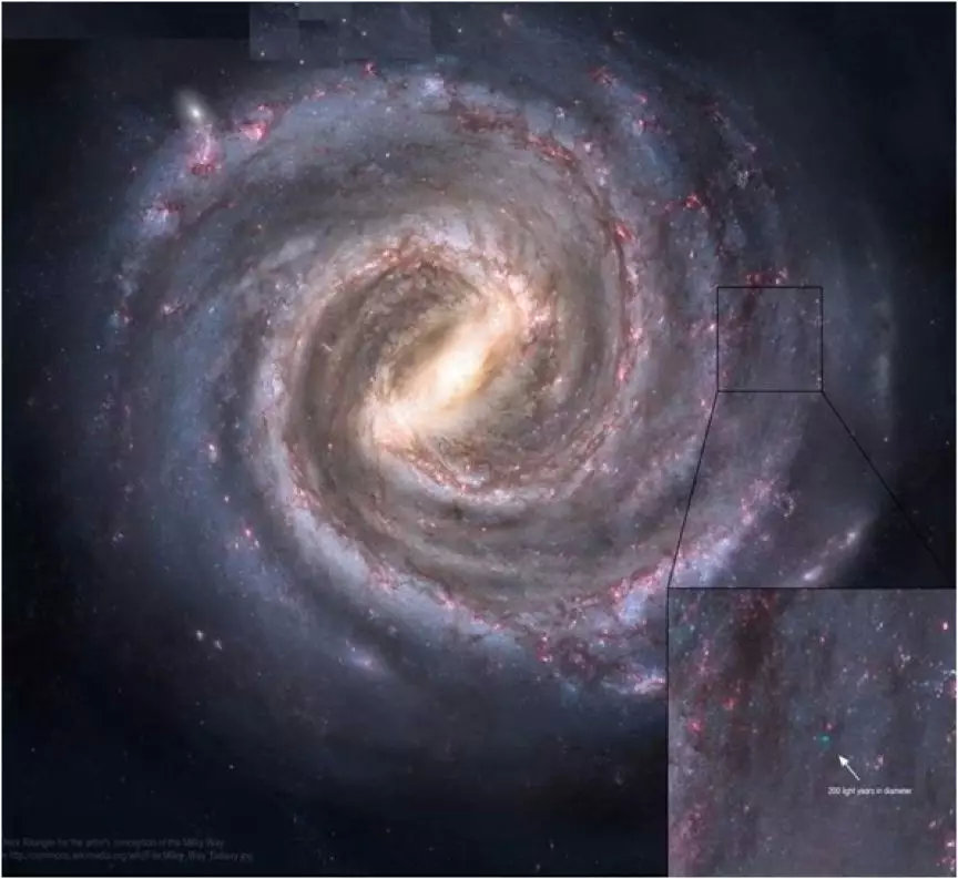人类无线信号在银河系中的影响范围