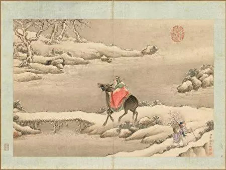 爱好骑驴的唐朝诗人，历代《踏雪寻梅图》中的经典形象