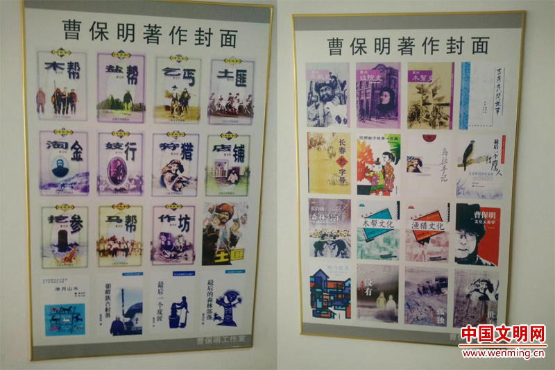 曹保明出版的部分民间文化著作封面。图片由曹保明提供