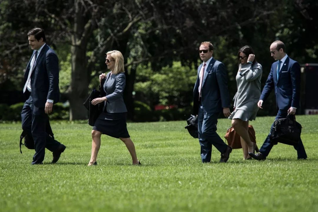 2018年川普内阁五名成员 Stephen Miller（右一） 照片来自华盛顿邮报 版权属于原作者