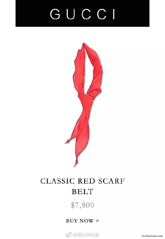 gucci classic red scarf belt