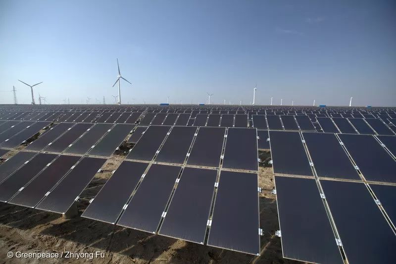 位于江苏盐城的大丰新能源发电站 © Greenpeace / Zhiyong Fu