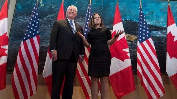△此次会议由美国国务卿蒂勒森和加拿大外交部长弗里兰在去年12月敲定