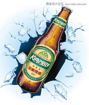 Coreldraw绘制精致矢量效果啤酒广告,破洛洛