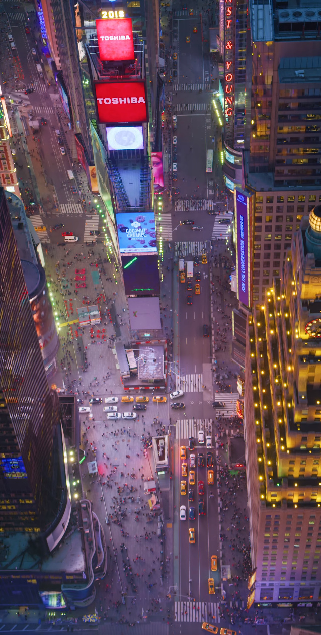 在纽约上空拍摄的高分辨率影像