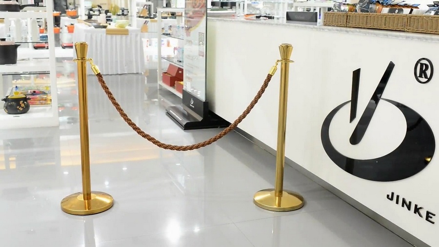 酒店商场银行一米线栏杆座的正确安装方法