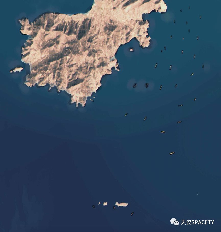 雅典附近 · 天仪遥感卫星拍摄    整体图片放大后局部截图
