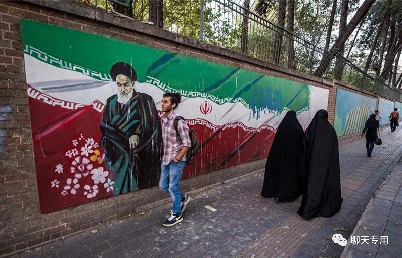 圖. 伊朗街頭霍梅尼的畫像