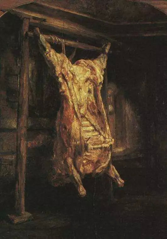 ▲ 《被宰杀的牛》 1660年，油画，图/法国卢浮宫官网