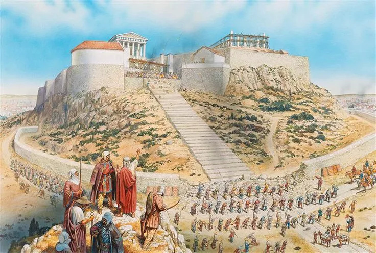 围攻雅典卫城的波斯军队