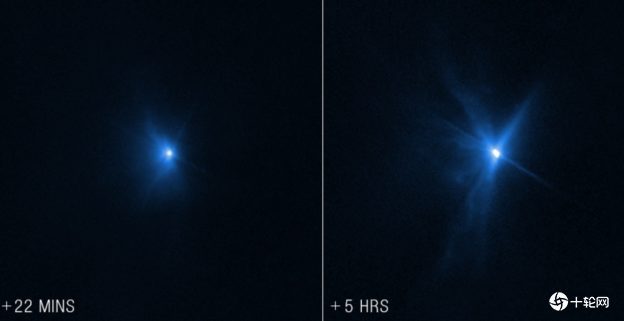 韦伯、哈勃太空望远镜，同时捕捉DART撞击小行星现场