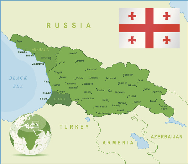 乌克兰格鲁吉亚地图图片